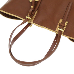 新品同様 ロンシャン LMキュイール  レザー ブラウン トートバッグ 茶 1886【中古】Longchamp