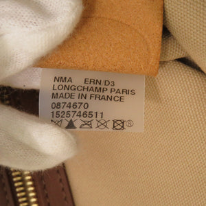 新品同様 ロンシャン LMキュイール  レザー ブラウン トートバッグ 茶 1886【中古】Longchamp