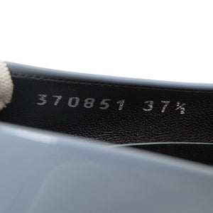 未使用品 グッチ エナメル リボン ポインテッドトゥ 370851 ブルー パンプス 青 1906【中古】GUCCI