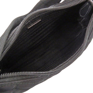 美品 プラダ キルティング ナイロン 1NE051 NERO ブラック ハンドバッグ 黒 1910【中古】PRADA