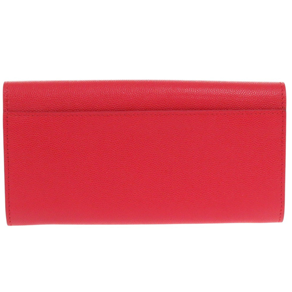 美品 バーバリー レザー レッド 二つ折り長財布 赤 1914【中古】BURBERRY