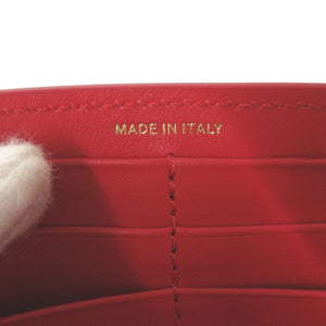 美品 バーバリー レザー レッド 二つ折り長財布 赤 1914【中古】BURBERRY