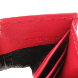 美品 バーバリー レザー レッド 二つ折り長財布 赤 1914【中古】BURBERRY