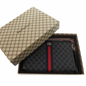 新品同様 バレンシアガ ザ ハッカープロジェクト グッチコラボ シェリーライン 680382 PVC レザー ブラック  クラッチバッグ 黒 1929【中古】BALENCIAGA