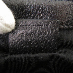 新品同様 バレンシアガ ザ ハッカープロジェクト グッチコラボ シェリーライン 680382 PVC レザー ブラック  クラッチバッグ 黒 1929【中古】BALENCIAGA