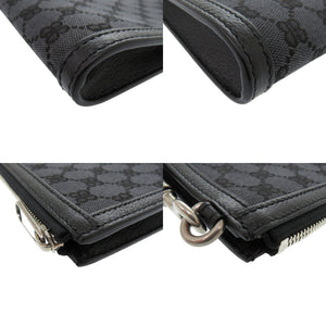 新品同様 バレンシアガ ザ ハッカープロジェクト グッチコラボ シェリーライン 680382 PVC レザー ブラック  クラッチバッグ 黒 1929【中古】BALENCIAGA