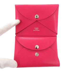 未使用 エルメス カルヴィデュオ シェーブル ローズエクストリーム W刻印(2024年製) コインケース 1934【中古】HERMES