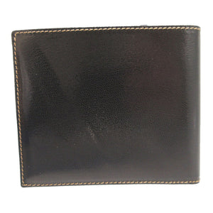 美品 グッチ オールドグッチ レザー ブラック 黒 2つ折り財布 札入れ 財布 0004【中古】GUCCI