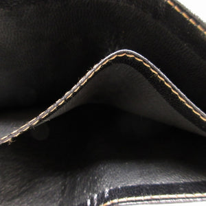 美品 グッチ オールドグッチ レザー ブラック 黒 2つ折り財布 札入れ 財布 0004【中古】GUCCI