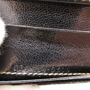 美品 グッチ オールドグッチ レザー ブラック 黒 2つ折り財布 札入れ 財布 0004【中古】GUCCI