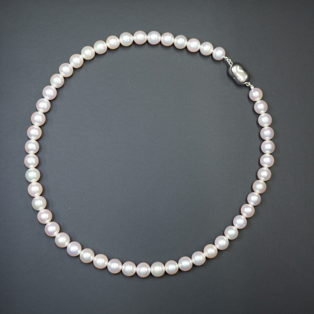 美品 アコヤ真珠 8-8.5ｍｍ ネックレス あこや真珠/シルバー925 パール アクセサリー 0054【中古】