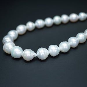 美品 11-14ｍｍ 南洋バロックパール ネックレス 真珠 シルバー925 アクセサリー 0059【中古】ユニセックス