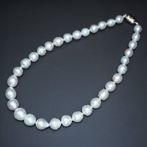 美品 11-14ｍｍ 南洋バロックパール ネックレス 真珠 シルバー925 アクセサリー 0059【中古】ユニセックス