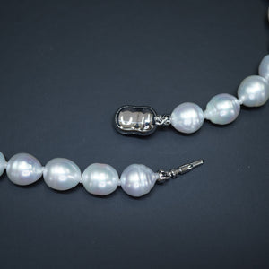 美品 11-14ｍｍ 南洋バロックパール ネックレス 真珠 シルバー925 アクセサリー 0059【中古】ユニセックス