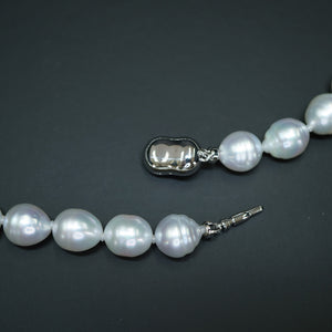 美品 11-14ｍｍ 南洋バロックパール ネックレス 真珠 シルバー925 アクセサリー 0059【中古】ユニセックス