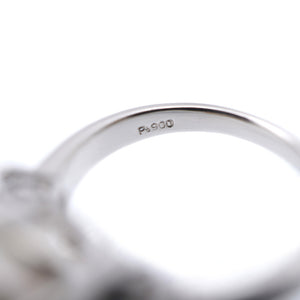 美品 12mm 南洋パール / ダイヤ0.43ct Pt900 リング 白蝶真珠/プラチナ/ダイヤモンド 13号 指輪 0061 ジュエリー【中古】