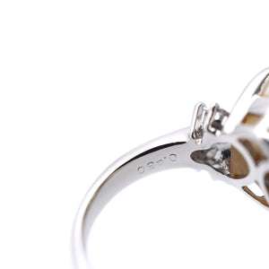 美品 12mm 南洋パール / ダイヤ0.43ct Pt900 リング 白蝶真珠/プラチナ/ダイヤモンド 13号 指輪 0061 ジュエリー【中古】