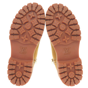 未使用品 ルイ ヴィトン × ティンバーランド モノグラムアンクルブーツ ヌバック/レザー ベージュ LV 0070【中古】LOUIS VUITTON メンズ