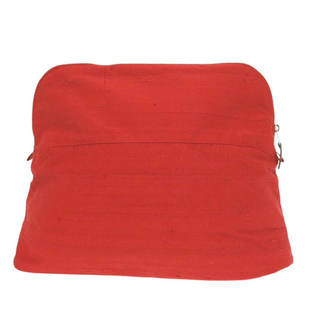 美品 エルメス ボリードポーチ 30 GM サテン レッド ポーチ 赤 0095【中古】HERMES