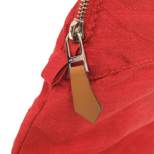 美品 エルメス ボリードポーチ 30 GM サテン レッド ポーチ 赤 0095【中古】HERMES