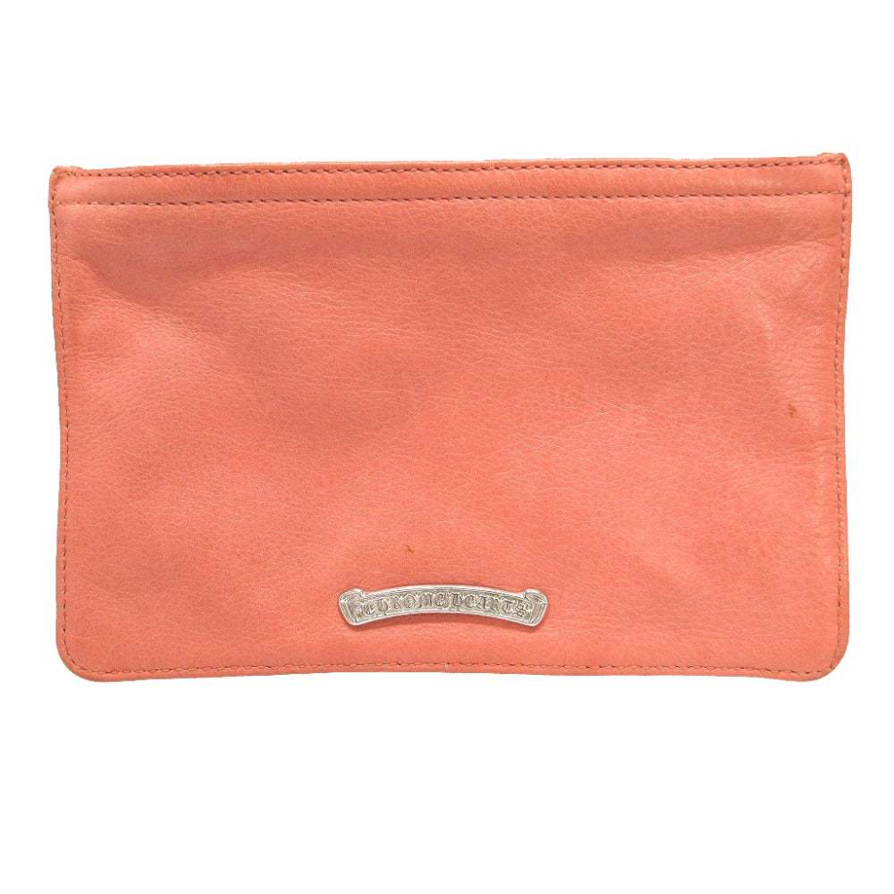 美品 クロムハーツ チェンジパース ロジウム金具 ダガーチャーム レザー ピンク コインケース 財布 0098【中古】Chrome Hearts