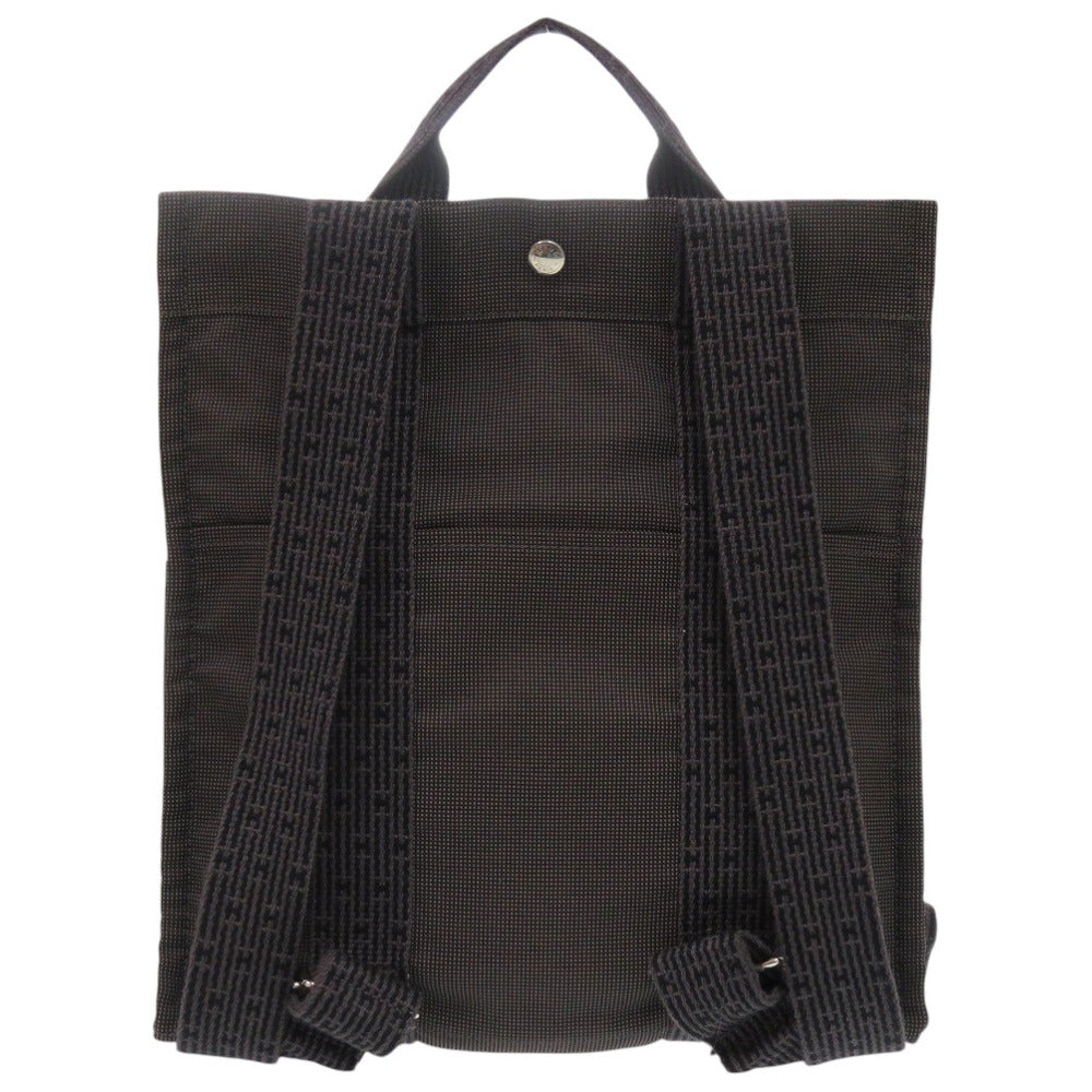 美品 エルメス エールライン アドMM ナイロンキャンバス グレー リュック デイパック 0178【中古】HERMES
