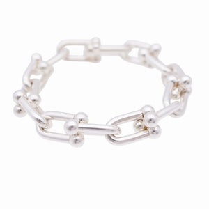 ティファニー ハードウェア リンク ミディアム ブレスレット シルバー925 アクセサリー 0221【中古】TIFFANY&Co. メンズ レディース ユニセックス