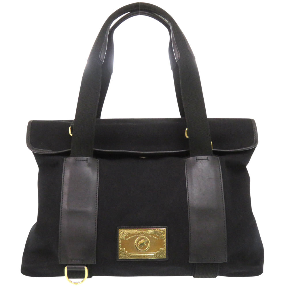 美品 ハンティングワールド キャンバス ブラック ボストンバッグ 0259【中古】HUNTING WORLD メンズ