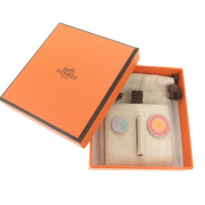 未使用 エルメス エクリプス ピンブローチ 2個セット メタル ピンク オレンジ 青　紫 0283【中古】HERMES