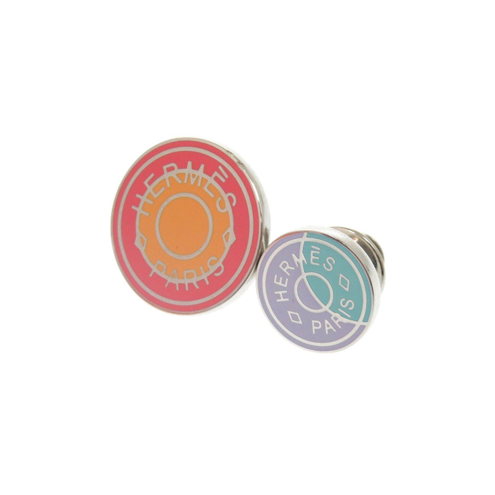 未使用 エルメス エクリプス ピンブローチ 2個セット メタル ピンク オレンジ 青　紫 0283【中古】HERMES