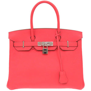新品同様 エルメス バーキン30 トリヨンクレマンス ローズジャイプール □R刻印 ハンドバッグ 0302 【中古】 HERMES