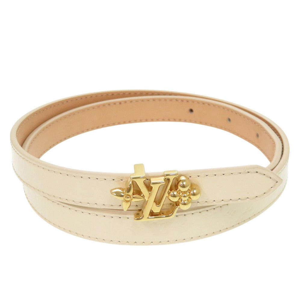 新品同様 ルイ ヴィトン LV グラム 15MM リバーシブル M8489 パテントレザー エクリュ ベルト LV 0326【中古】LOUIS VUITTON