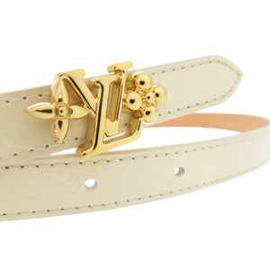 新品同様 ルイ ヴィトン LV グラム 15MM リバーシブル M8489 パテントレザー エクリュ ベルト LV 0326【中古】LOUIS VUITTON