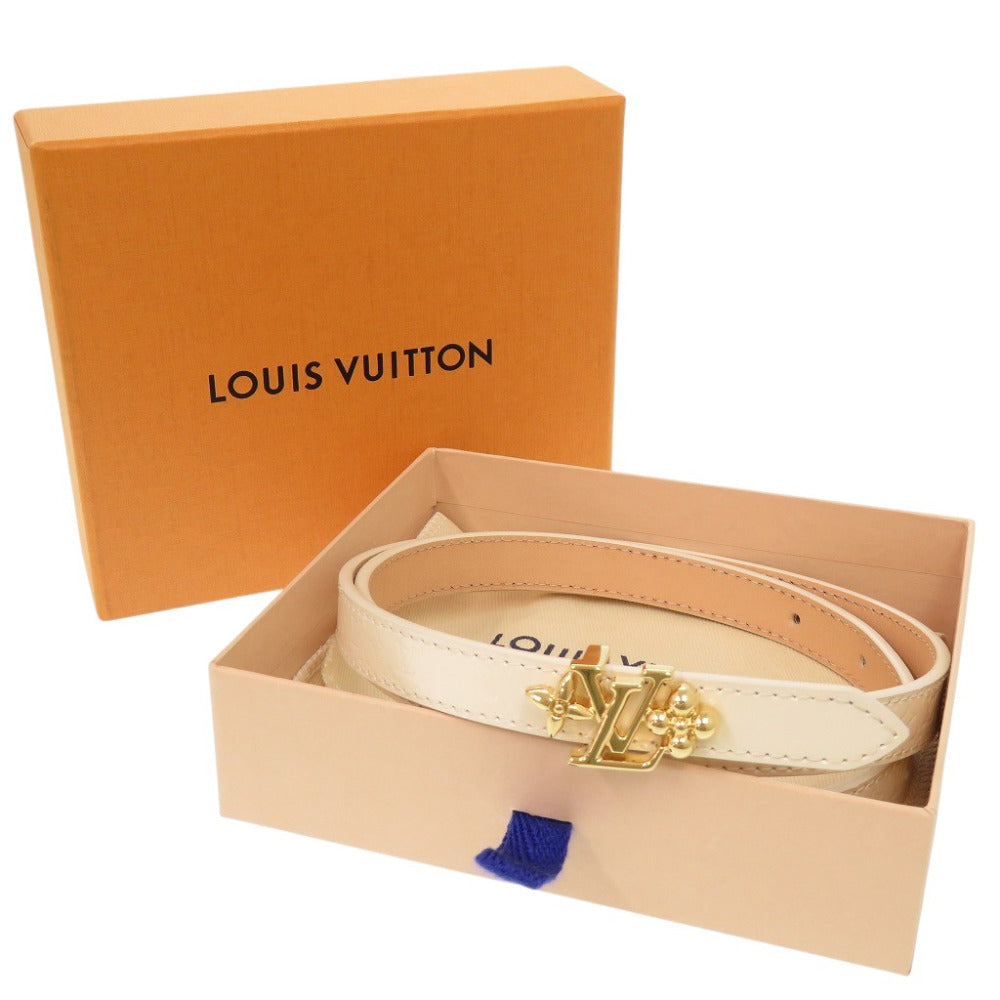 新品同様 ルイ ヴィトン LV グラム 15MM リバーシブル M8489 パテントレザー エクリュ ベルト LV 0326【中古】LOUIS VUITTON