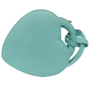 ティファニー リターントゥティファニー コインケース ポーチハート型 ロゴ トリヨン ブルー 0366【中古】TIFFANY&Co.