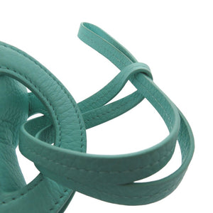 ティファニー リターントゥティファニー コインケース ポーチハート型 ロゴ トリヨン ブルー 0366【中古】TIFFANY&Co.