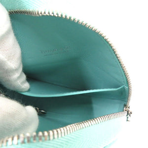 ティファニー リターントゥティファニー コインケース ポーチハート型 ロゴ トリヨン ブルー 0366【中古】TIFFANY&Co.