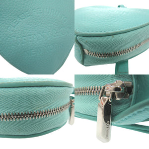 ティファニー リターントゥティファニー コインケース ポーチハート型 ロゴ トリヨン ブルー 0366【中古】TIFFANY&Co.