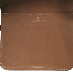 新品同様 デルボー パン ミニバケット レザー/キャンバス ブラウン 2wayハンドバッグ 0385【中古】DELVAUX ピンミニバケット