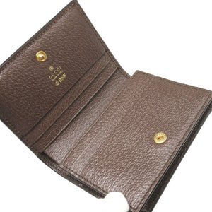 新品同様 グッチ ばなにゃコラボ 701009 コンパクトウォレット GGスプリーム レザー ベージュ 2つ折り財布 財布 0388【中古】GUCCI