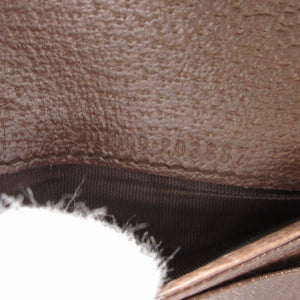 新品同様 グッチ ばなにゃコラボ 701009 コンパクトウォレット GGスプリーム レザー ベージュ 2つ折り財布 財布 0388【中古】GUCCI