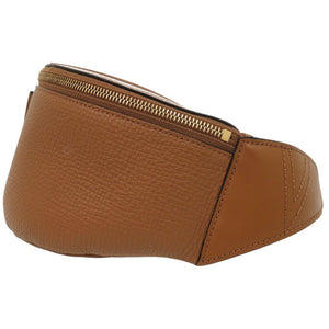 新品同様 ヴェルサーチ Vグレカ ボディバッグ ベルトバッグ ショルダーバッグ 1006888 1A04605 レザー ブラウン 0409【中古】VERSACE