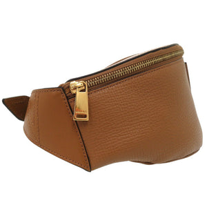 新品同様 ヴェルサーチ Vグレカ ボディバッグ ベルトバッグ ショルダーバッグ 1006888 1A04605 レザー ブラウン 0409【中古】VERSACE