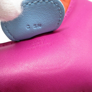 美品 エルメス ロデオチャームMM アニューミロ C刻印(2018年製) ローズパープル カーネリアン セレステ バッグチャーム キーホルダー 0413【中古】HERMES