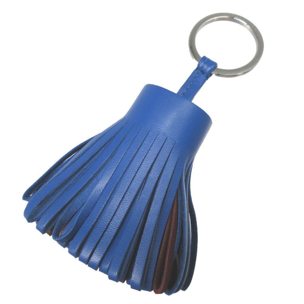 新品同様 エルメス カルメン W刻印(2024年製) アニューミロ ブルーマルテ ルージュアッシュ ヴェールフィズ バッグチャーム キーホルダー 0414【中古】HERMES