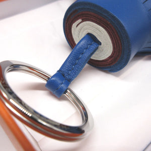 新品同様 エルメス カルメン W刻印(2024年製) アニューミロ ブルーマルテ ルージュアッシュ ヴェールフィズ バッグチャーム キーホルダー 0414【中古】HERMES