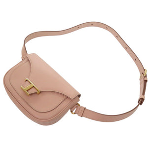 新品同様 トッズ T タイムレス ショルダーバッグ T timeless bum bag ピンクベージュ レザー ピンク 0419【中古】TOD’S