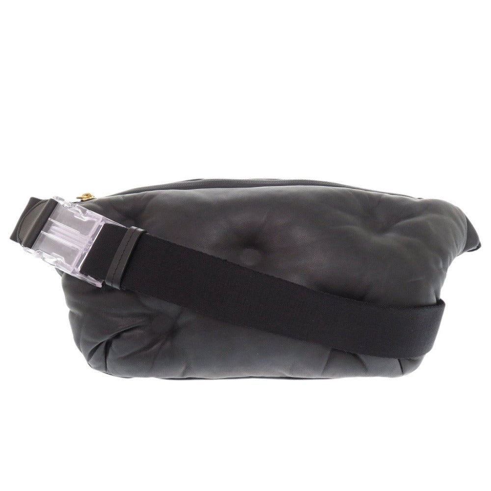 美品 メゾン マルジェラ グラムスラム S61WB0000 レザー ブラック ボディバッグ 黒 0420【中古】Maison Margiela