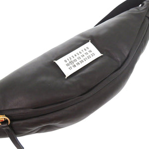 美品 メゾン マルジェラ グラムスラム S61WB0000 レザー ブラック ボディバッグ 黒 0420【中古】Maison Margiela