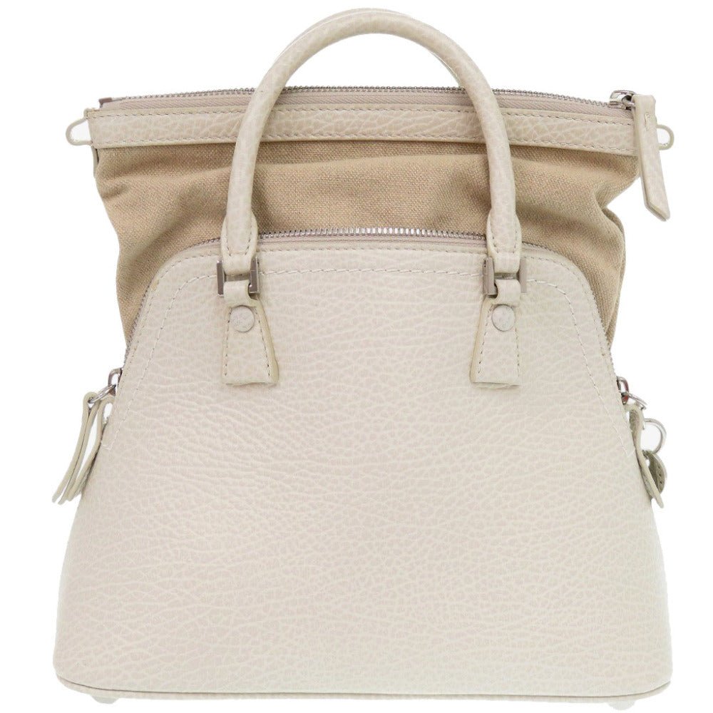 美品 メゾン マルジェラ 5AC レザー ホワイト S56WG0082 2WAYショルダーバッグ ハンドバッグ 0421【中古】Maison Margiela